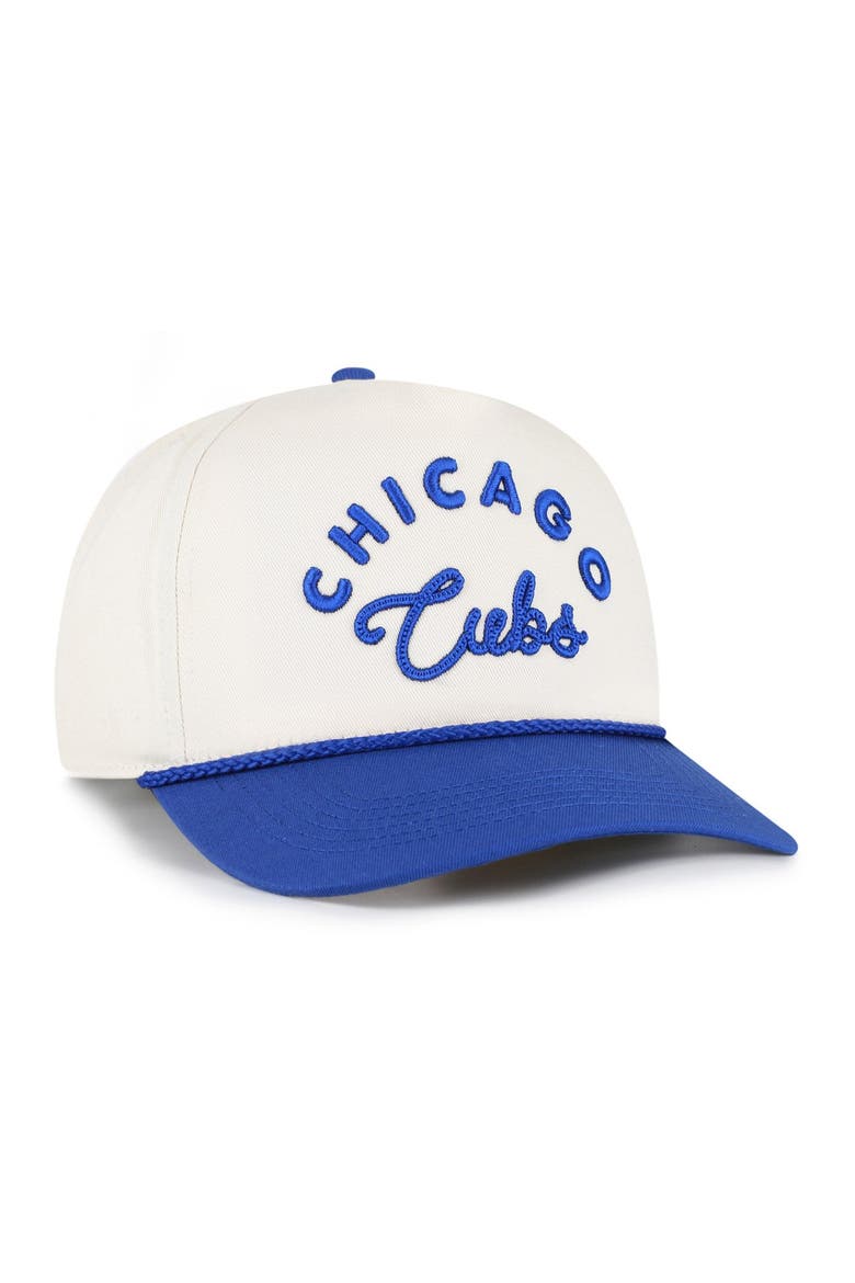Men's '47 Natural/Royal Chicago Cubs Rope Script Hitch Adjustable Hat, Alternate, color, Natural
