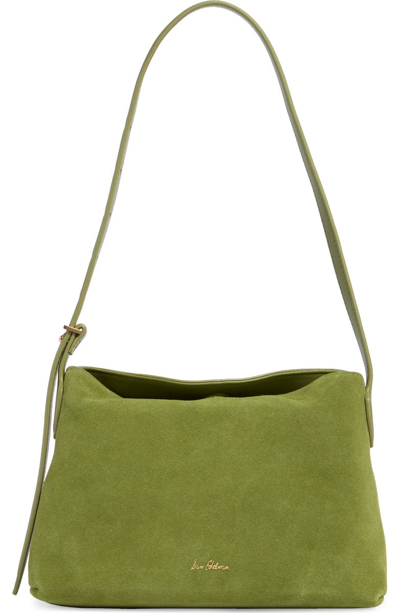 Sam Edelman Harlyn Suede Shoulder Bag, Main, color, Light Green