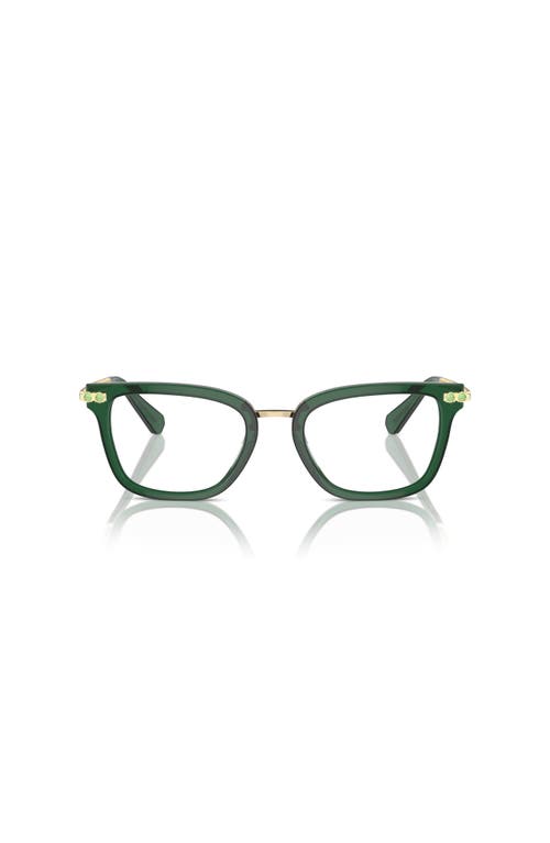 Swarovski 52mm Square Optical Glasses In Brown