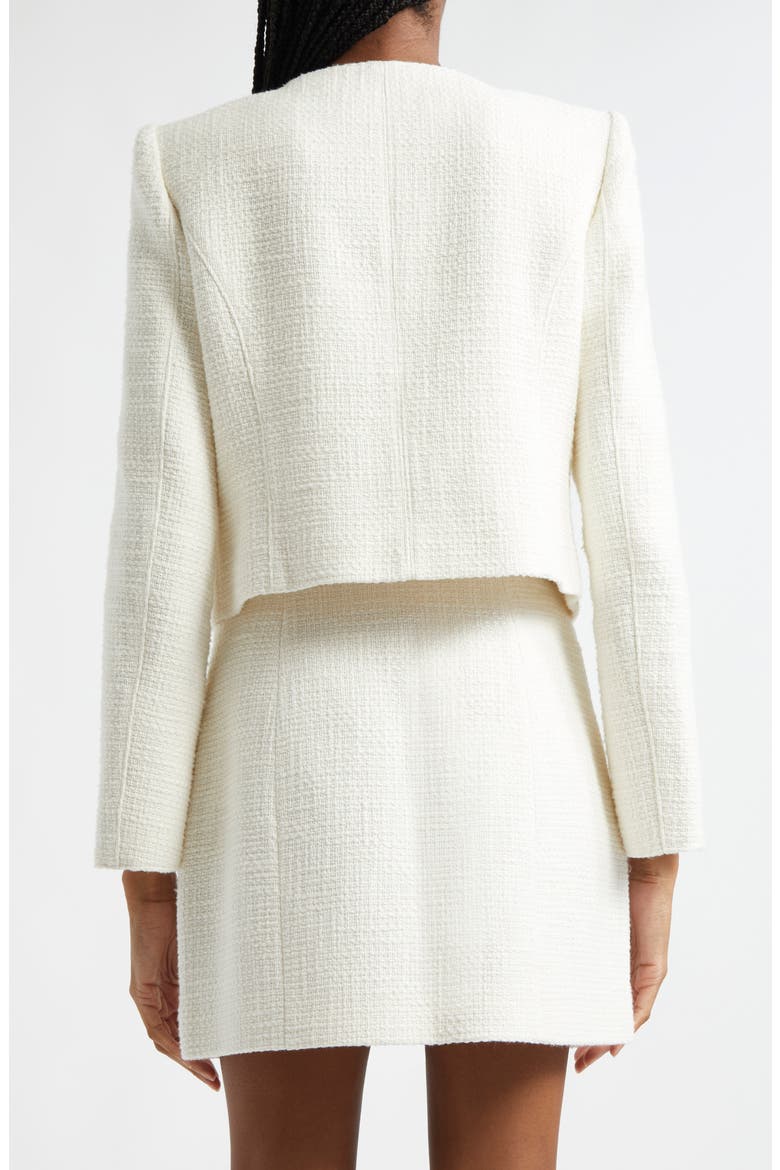 Randi Tweed Jacket, Alternate, color, GARDENIA