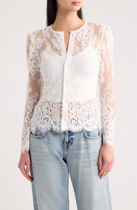 Scalloped Lace Shirt