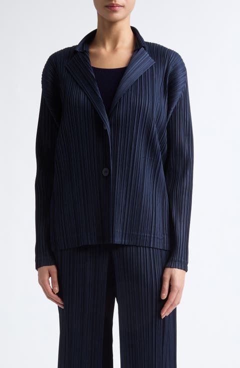 Pleated Blazer
