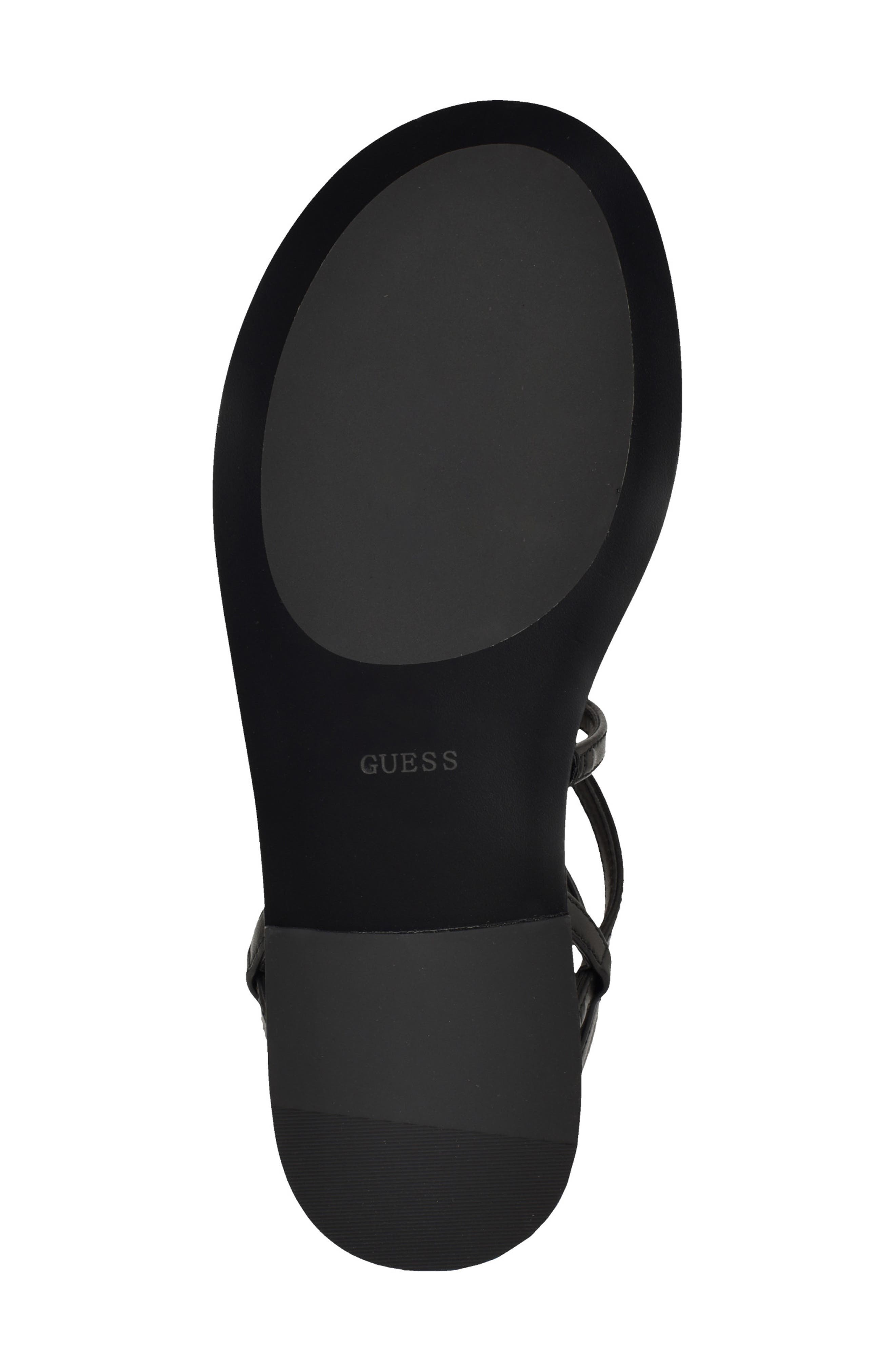 GUESS Grunge Strappy Sandal, Alternate, color, Black 001
