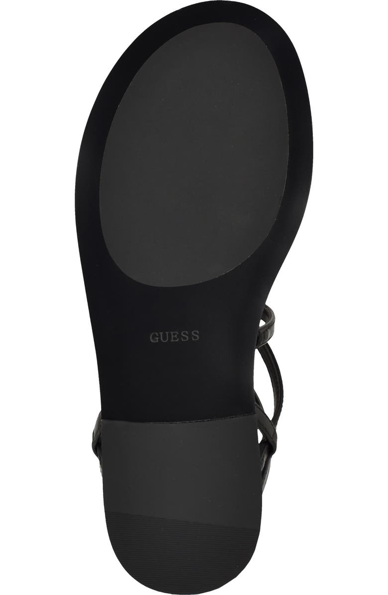 GUESS Grunge Strappy Sandal, Alternate, color, Black 001