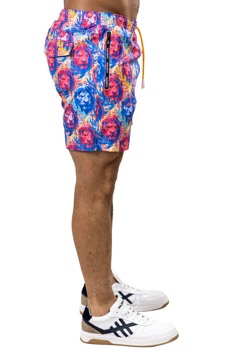 Maceoo Swim Marthyr Print Swim Trunks, Alternate, color,