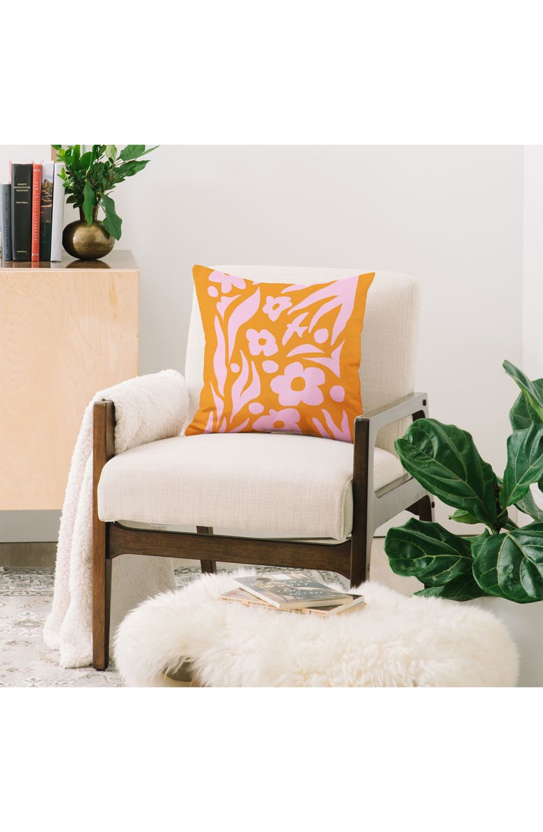 Deny Designs Grace Nature Vibes Outdoor Throw Pillow, Alternate, color, Orange