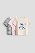 H&M 3-pack printed jersey tops