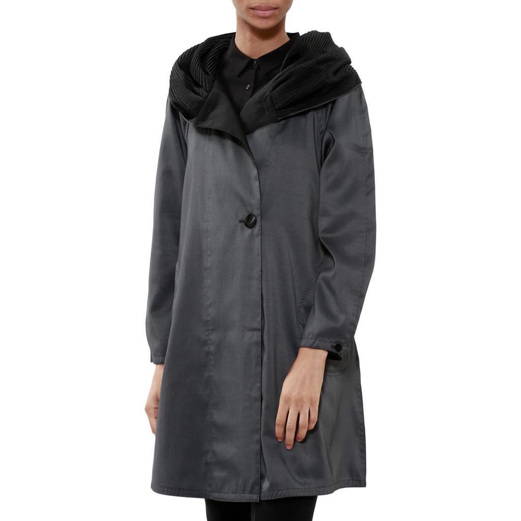 Mycra Pac Donatella Reversible Hooded Raincoat in Grey Black at Nordstrom Rack, Size Medium