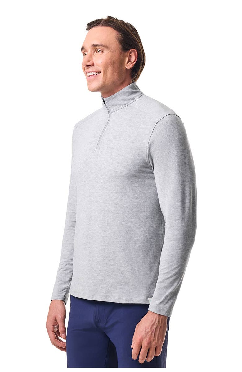 Coolibar Men's Quarter-Zip - UPF 50+ Sun Protection - Sonora, Alternate, color, Grey Heather