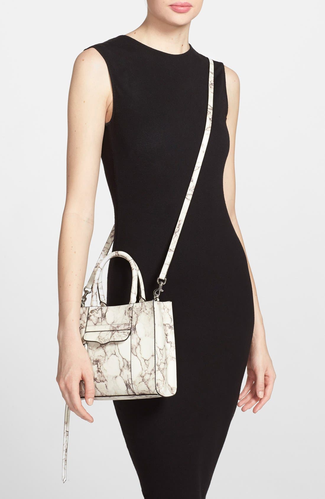 'Mini M.A.B.' Tote, Alternate, color, MARBLE PRINT