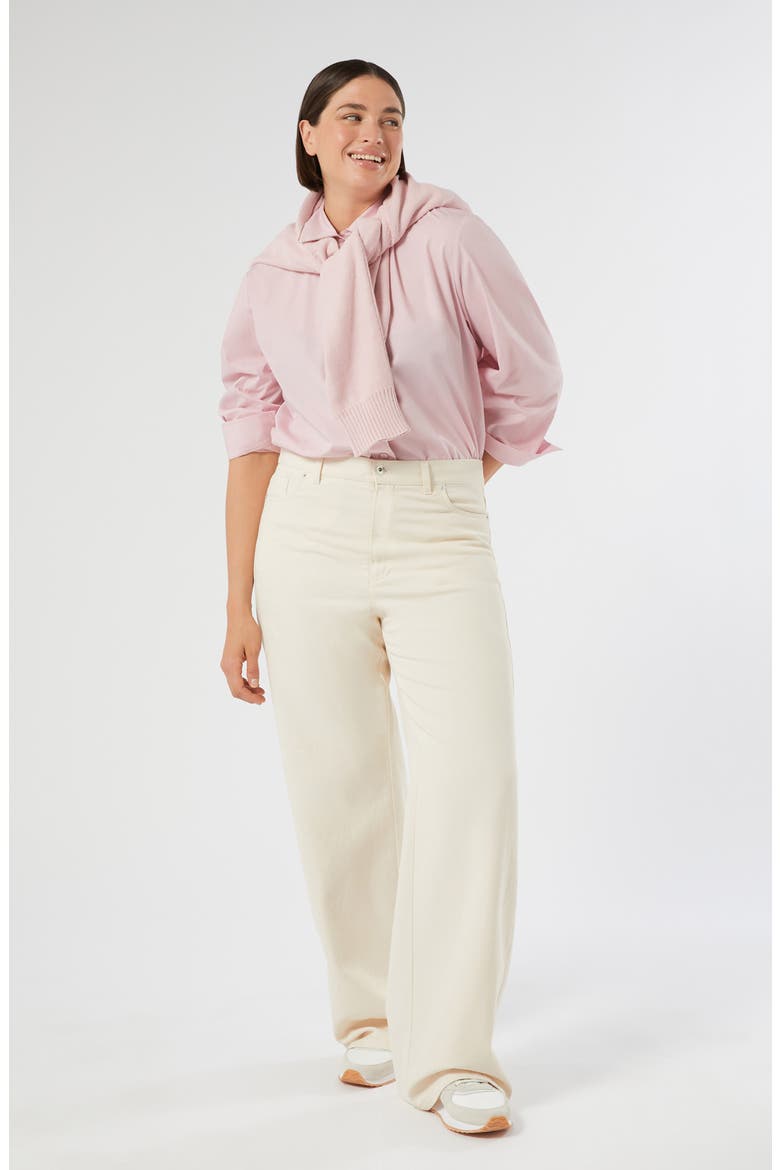 Sport Collection Wide Leg Jeans, Alternate, color, MILK