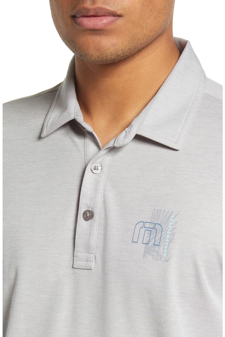 Yeah Yeah Bay Print Cotton Blend Golf Polo, Alternate, color, HEATHER LIGHT GREY