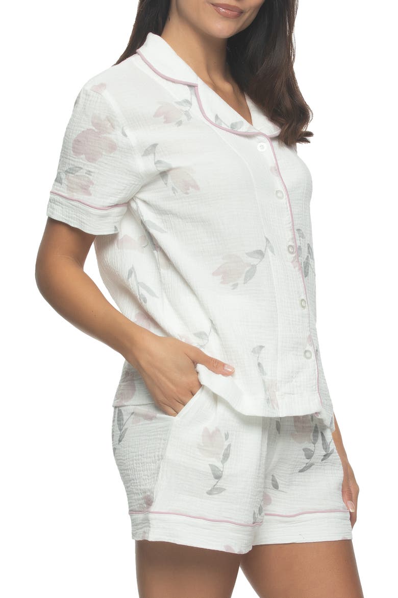 Calista Cotton Short Pajamas, Alternate, color, FLORAL BUDS