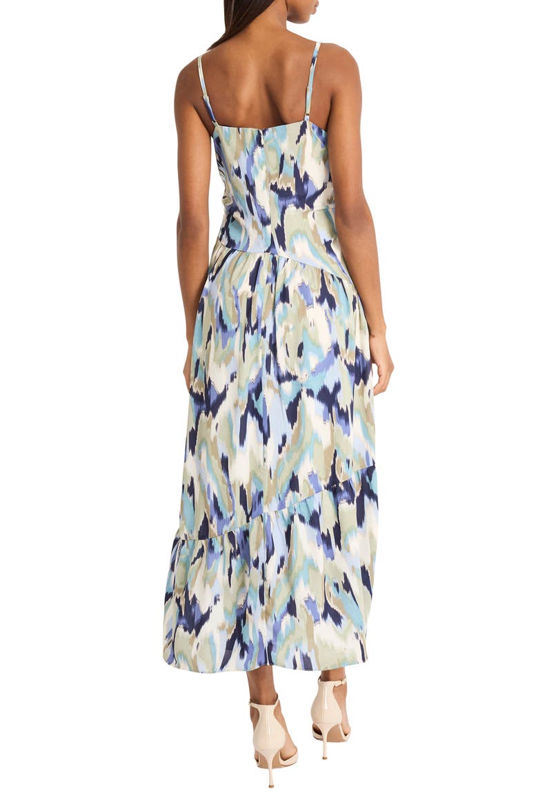 Wavy Tier Maxi Dress, Alternate, color, LIGHT BLUE/ SAGE