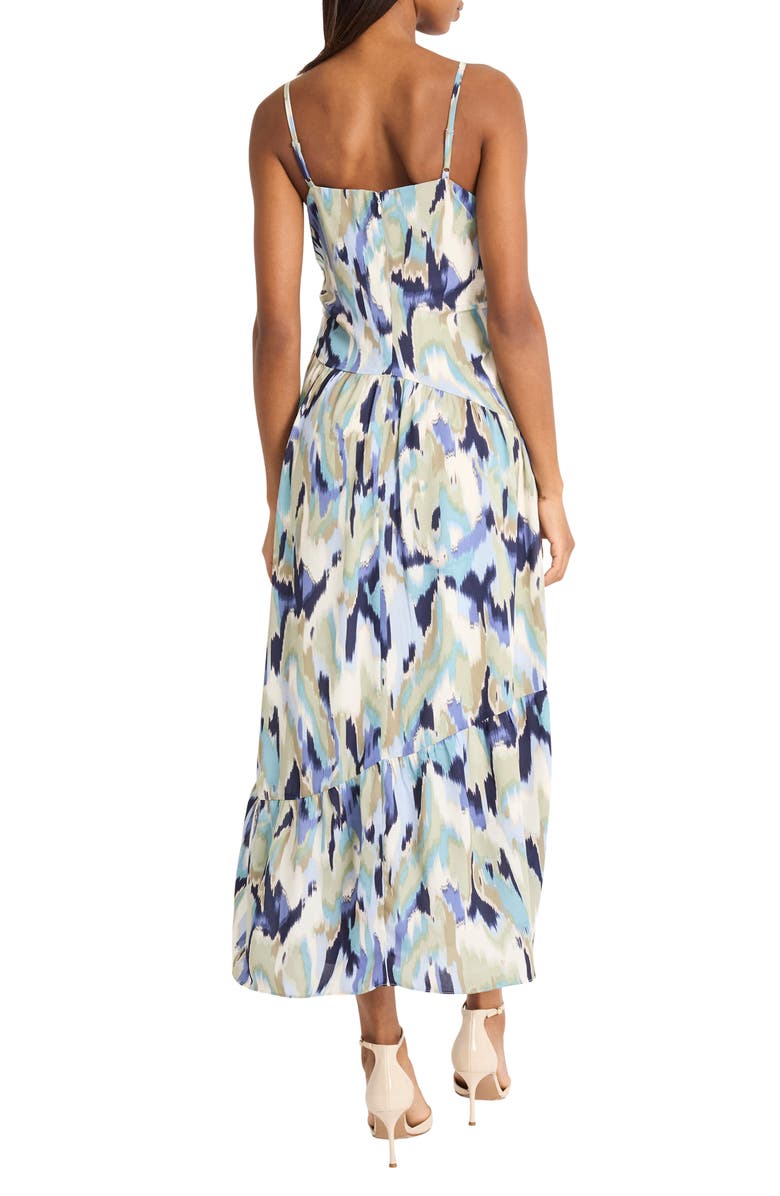 DONNA MORGAN FOR MAGGY Wavy Tier Maxi Dress, Alternate, color, Light Blue/ Sage