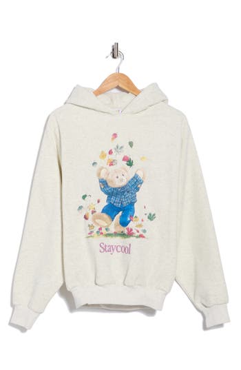 Staycool Rustic Bear Hoodie In White