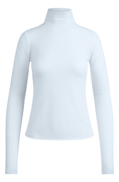 Skims Featherweight Cashmere Long Sleeve Turtleneck Top In White