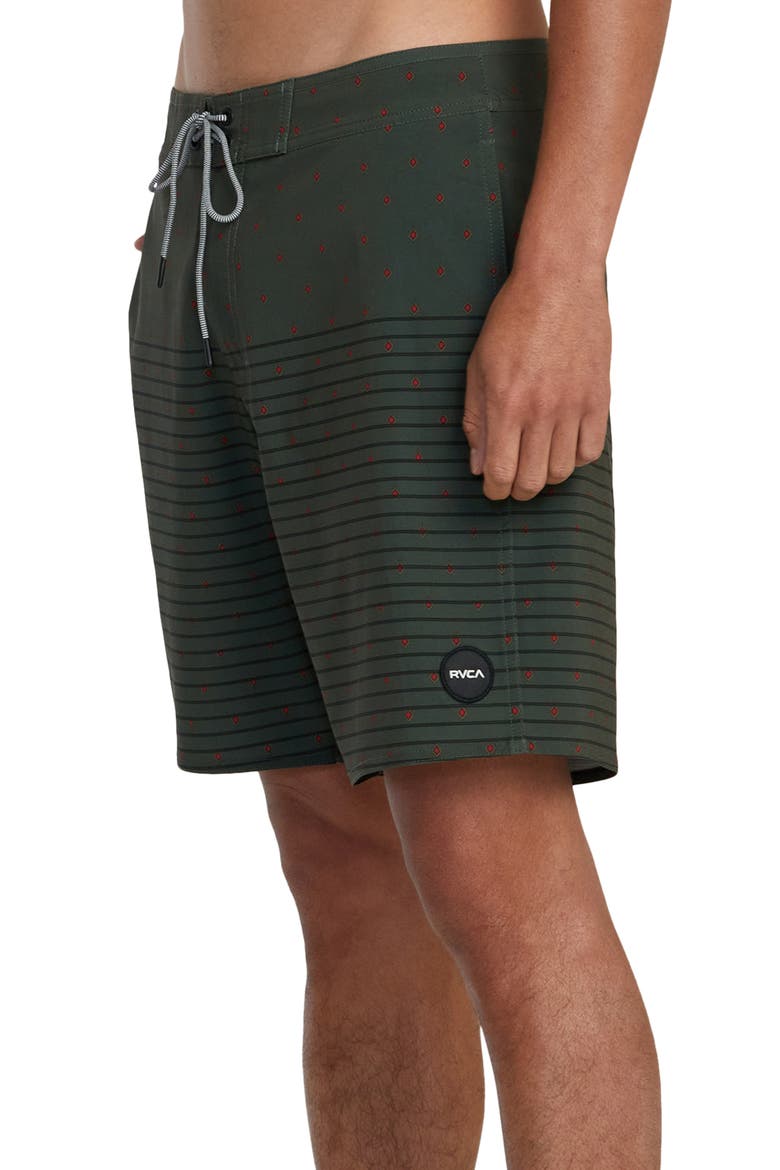 Current Stripe Water Repellent Board Shorts, Alternate, color, OLIVE DITS