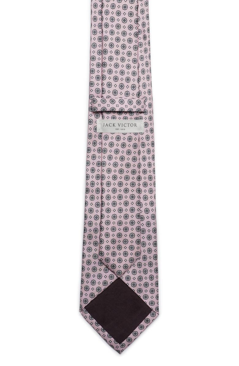 Jack Victor Belmont Floral Medallion Print Silk Tie, Alternate, color, Pink