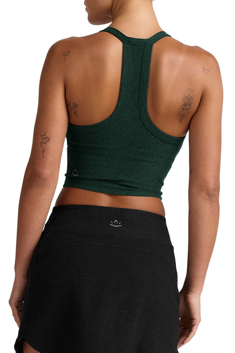 Space Dye On the Up Crop Tank, Alternate, color, DARK SPRUCE GREEN HEATHER