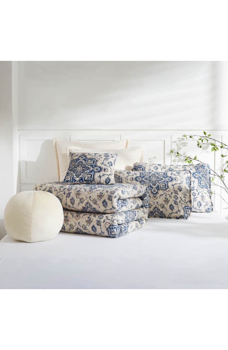 SOUTHSHORE FINE LINENS Persia 7-Piece Quilt Set, Alternate, color, Indigo