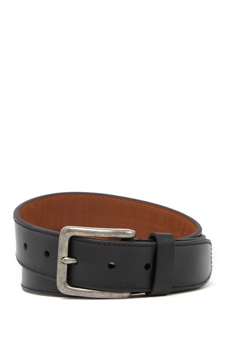 Leather Belt, Main, color, BLACK