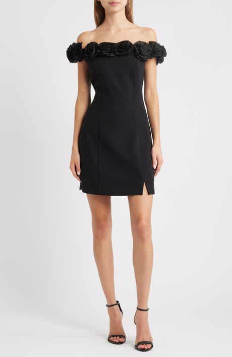 Lucy Paris Lana Rosette Of the Shoulder Minidress