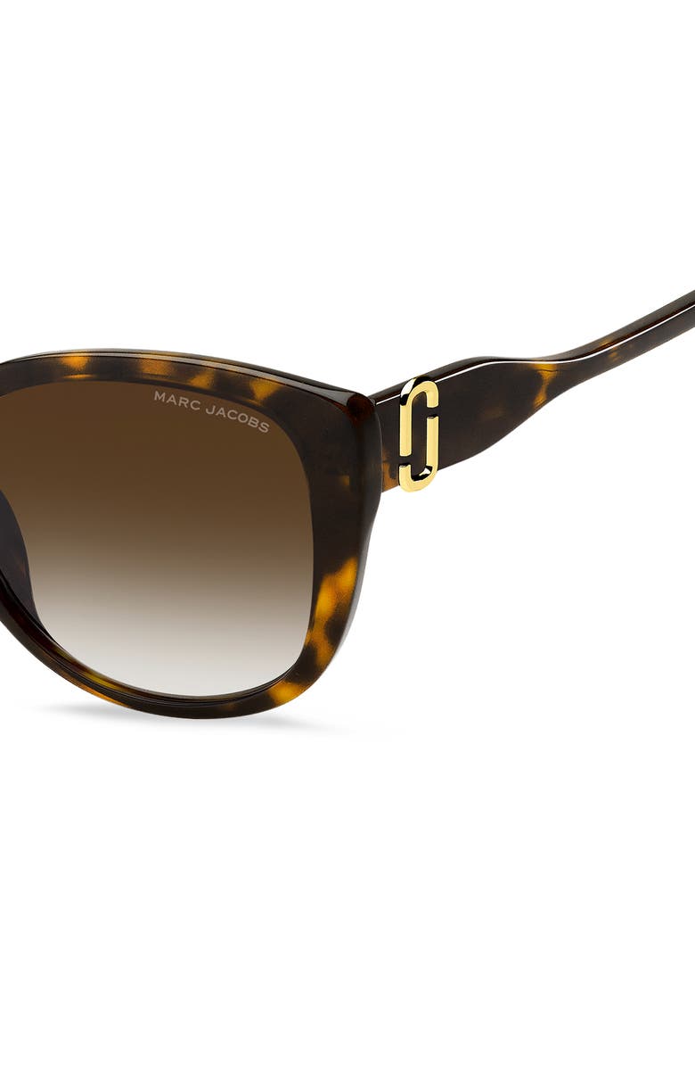 Marc Jacobs 57mm Gradient Cat Eye Sunglasses, Alternate, color, Havana/ Brown