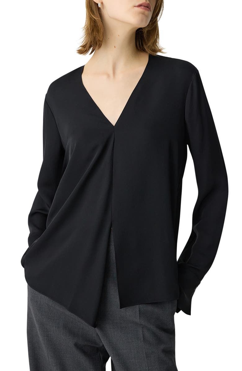 Theory Hidden Slit Silk Top, Main, color,