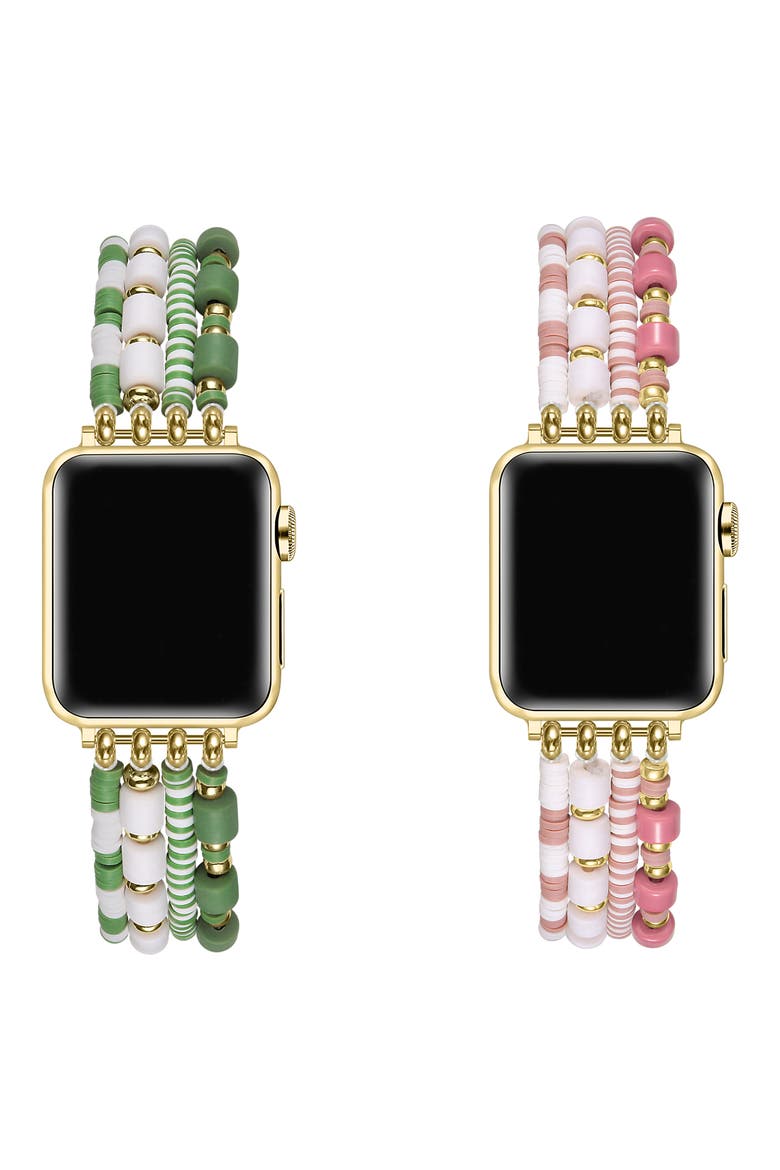 Emily 2-Pack Apple Watch® Watchbands, Alternate, color, GOLD ASSORTED