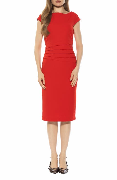 Nyx Cap Sleeve Sheath Dress