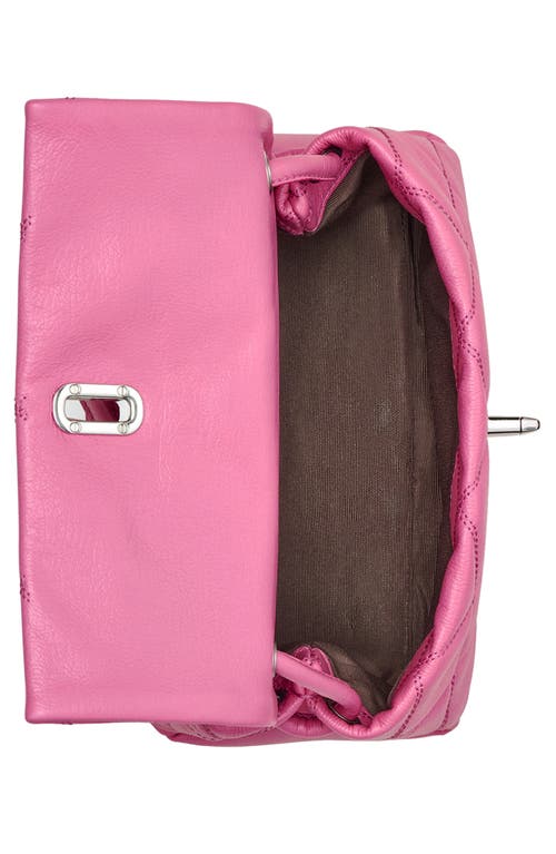 Marc Jacobs The Mini Dual Chain Diamond Quilted Convertible Leather Shoulder Bag In Bow Pink