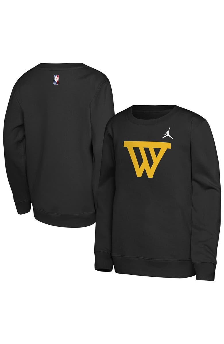 Jordan Brand Youth Jordan Brand Black Golden State Warriors Courtside Statement Edition Sweatshirt, Main, color, Black
