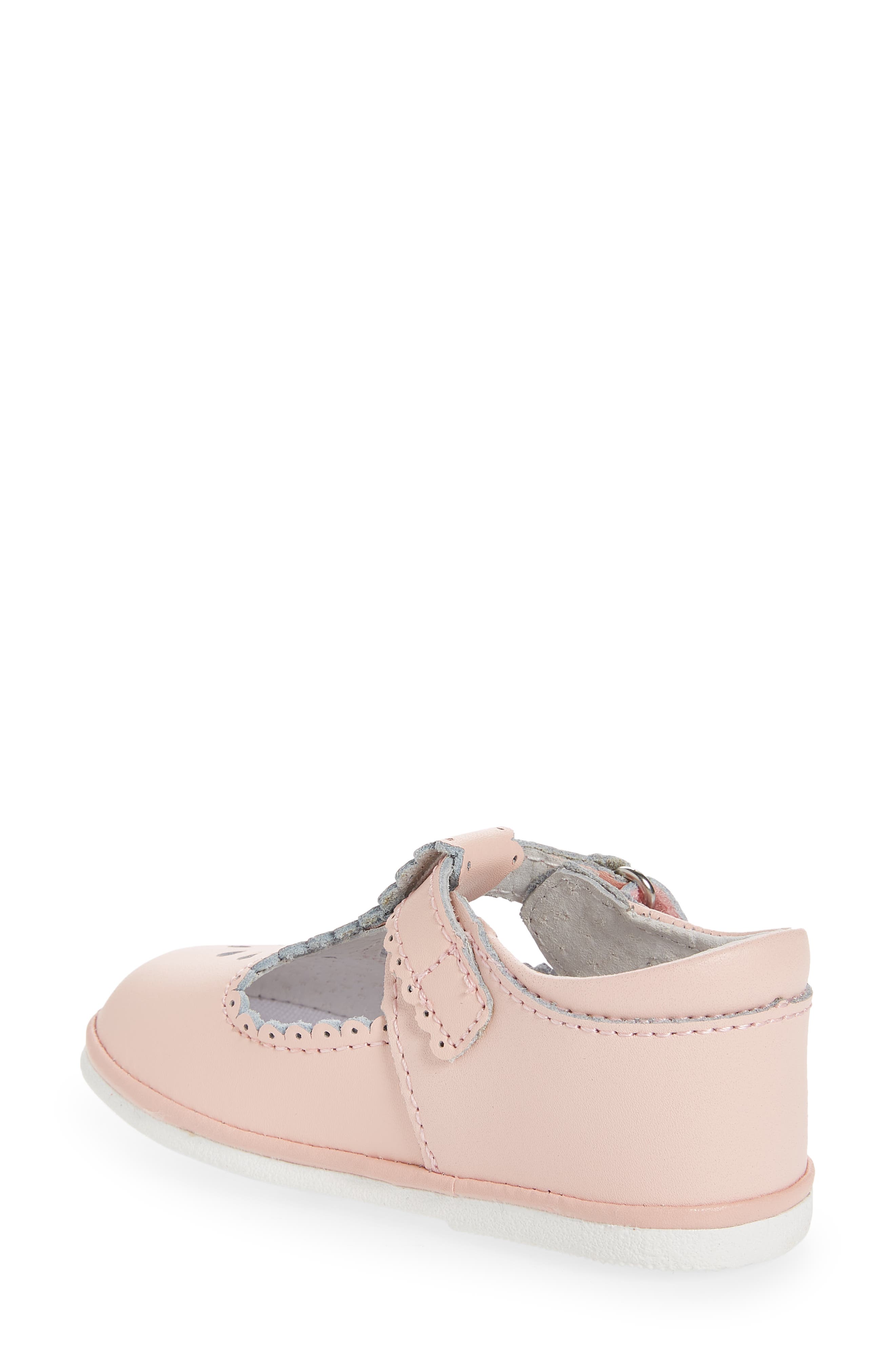 Dottie Scalloped T-Strap Shoe, Alternate, color, PINK
