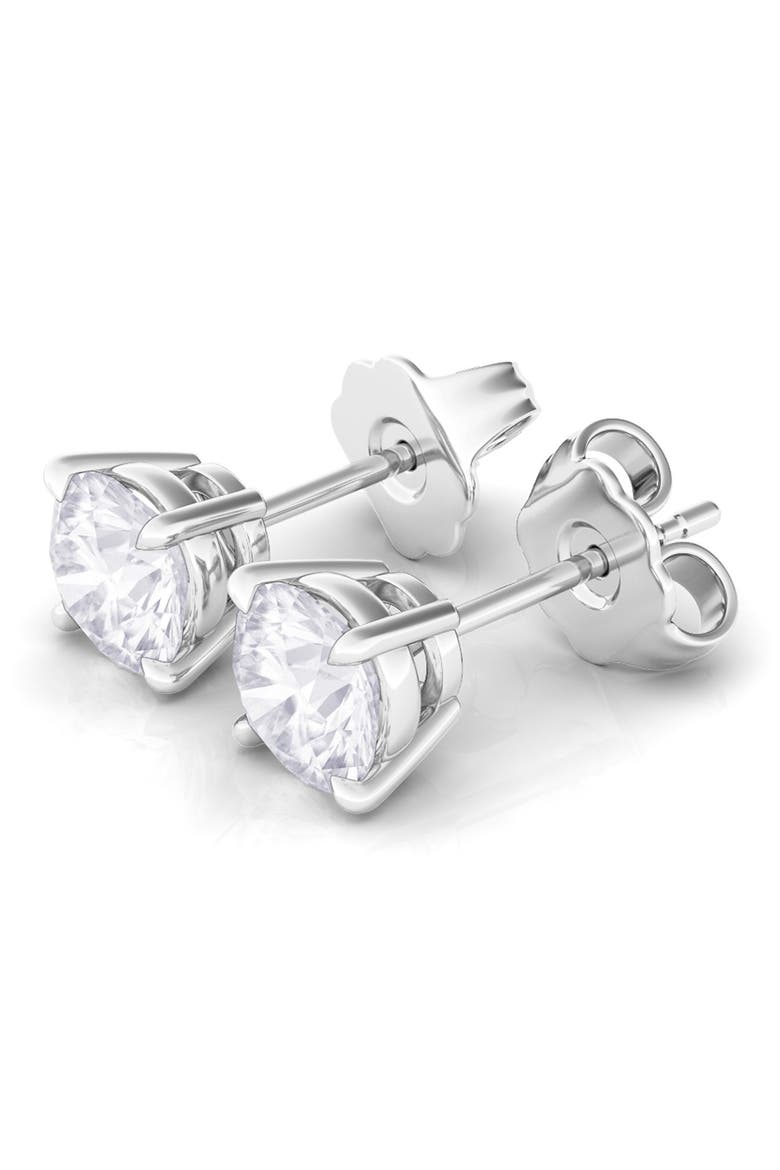 Round Brilliant Cut Lab Created Diamond Stud Earrings, Alternate, color, 4.00 CTW WHITE GOLD
