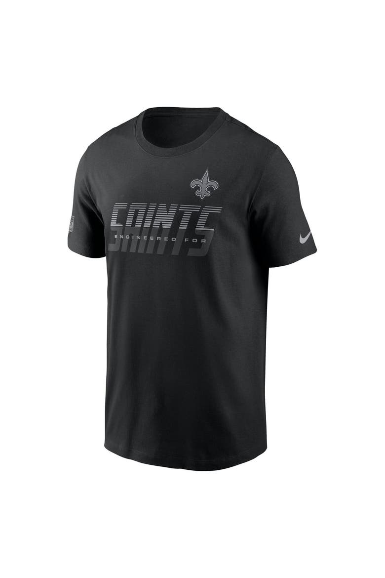 Men's Nike Black New Orleans Saints Sideline Dri-FIT T-Shirt, Alternate, color, Black