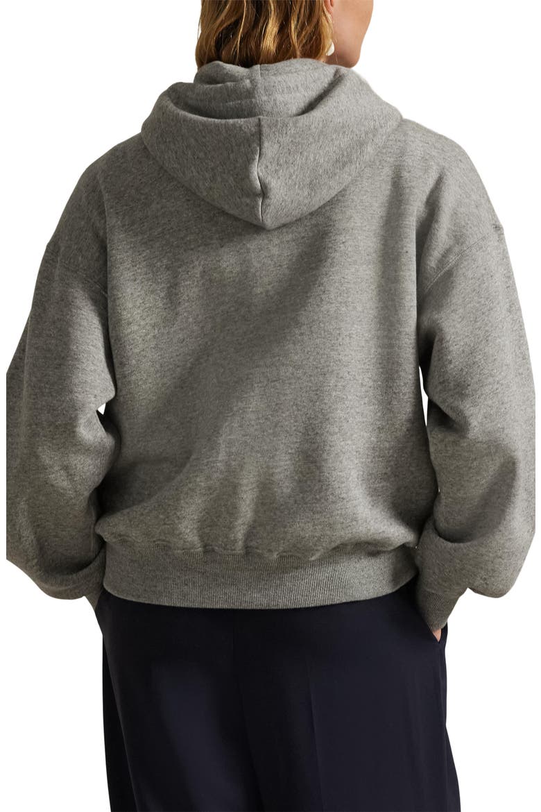 Cotton Blend Fleece Zip-Up Hoodie, Alternate, color, DARK VINTAGE HEATHER