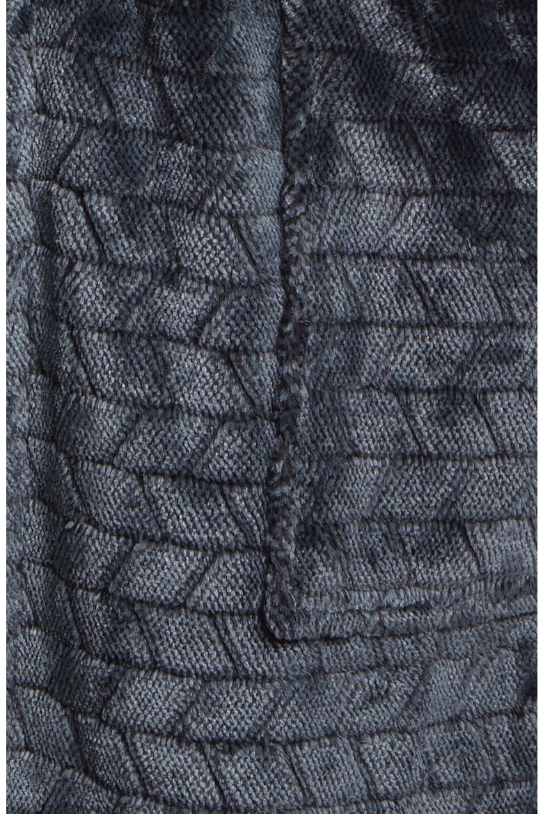 Jacquard Plush Robe, Alternate, color, CHARCOAL