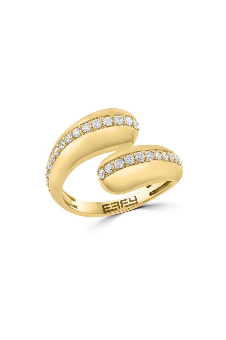 Lab-Grown Diamond Crossover Ring, Main, color, GOLD
