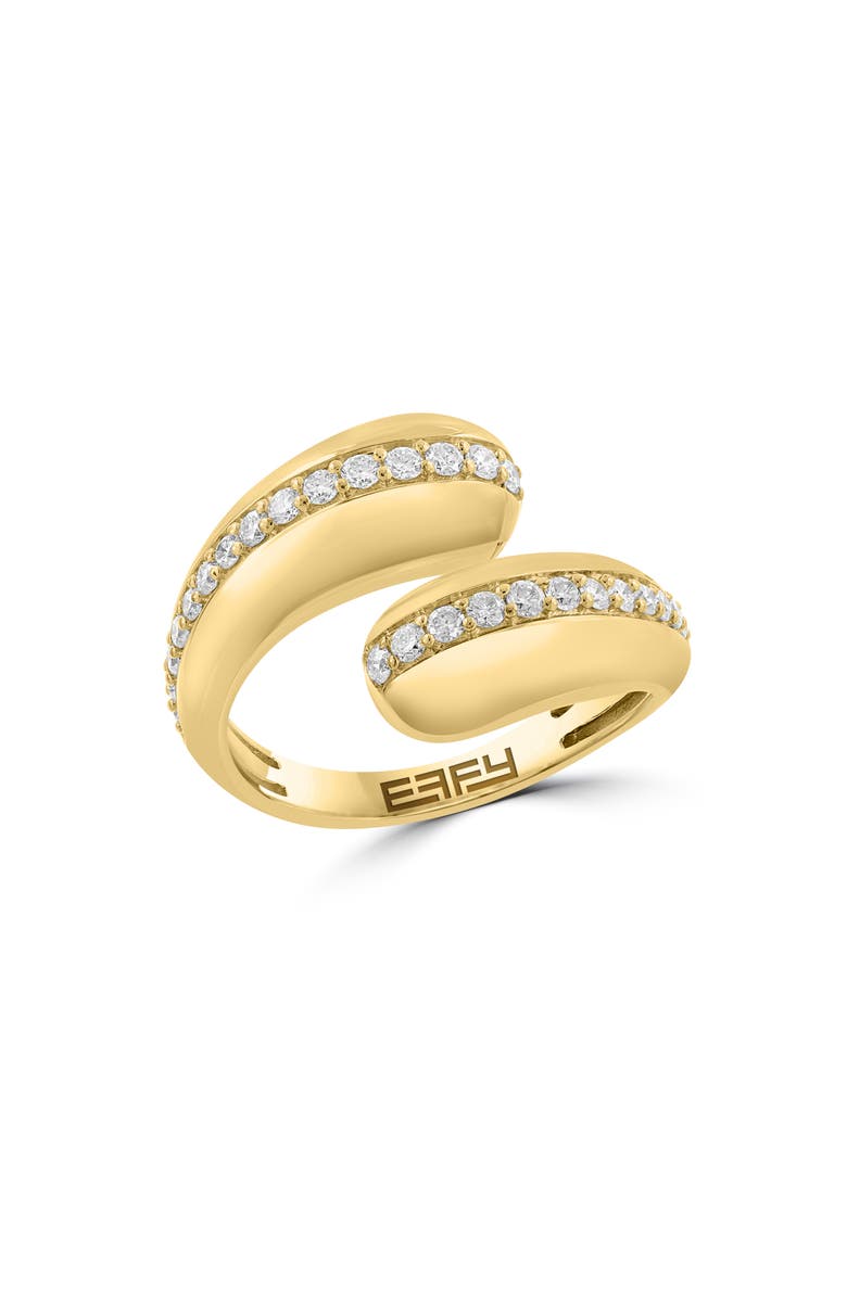 EFFY Lab-Grown Diamond Crossover Ring, Main, color, Gold