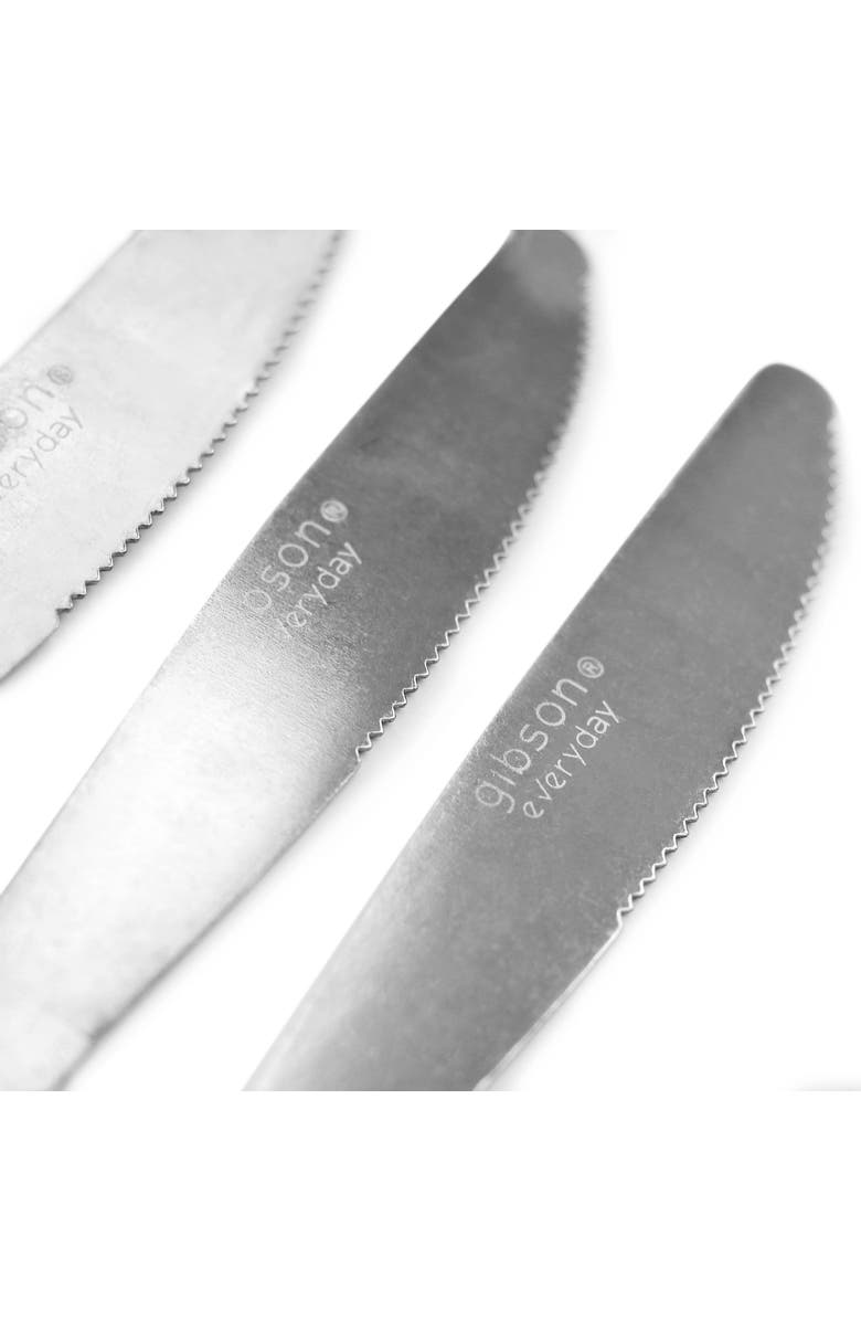 Gibson Everyday Jasper 18 Piece Dinner Knife Set, Alternate, color, Silver