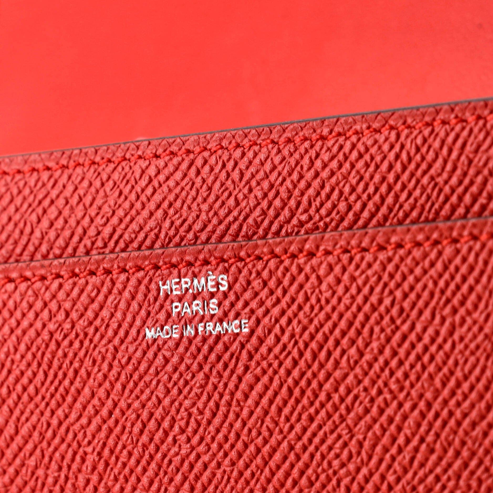 Pre-Owned Hermes Constance Wallet Epsom Long, Alternate, color, Capucine