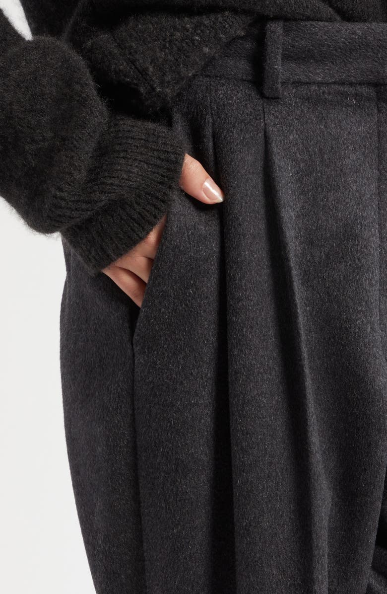 The Row Richelle Pleated Tapered Cashmere Pants, Alternate, color, 