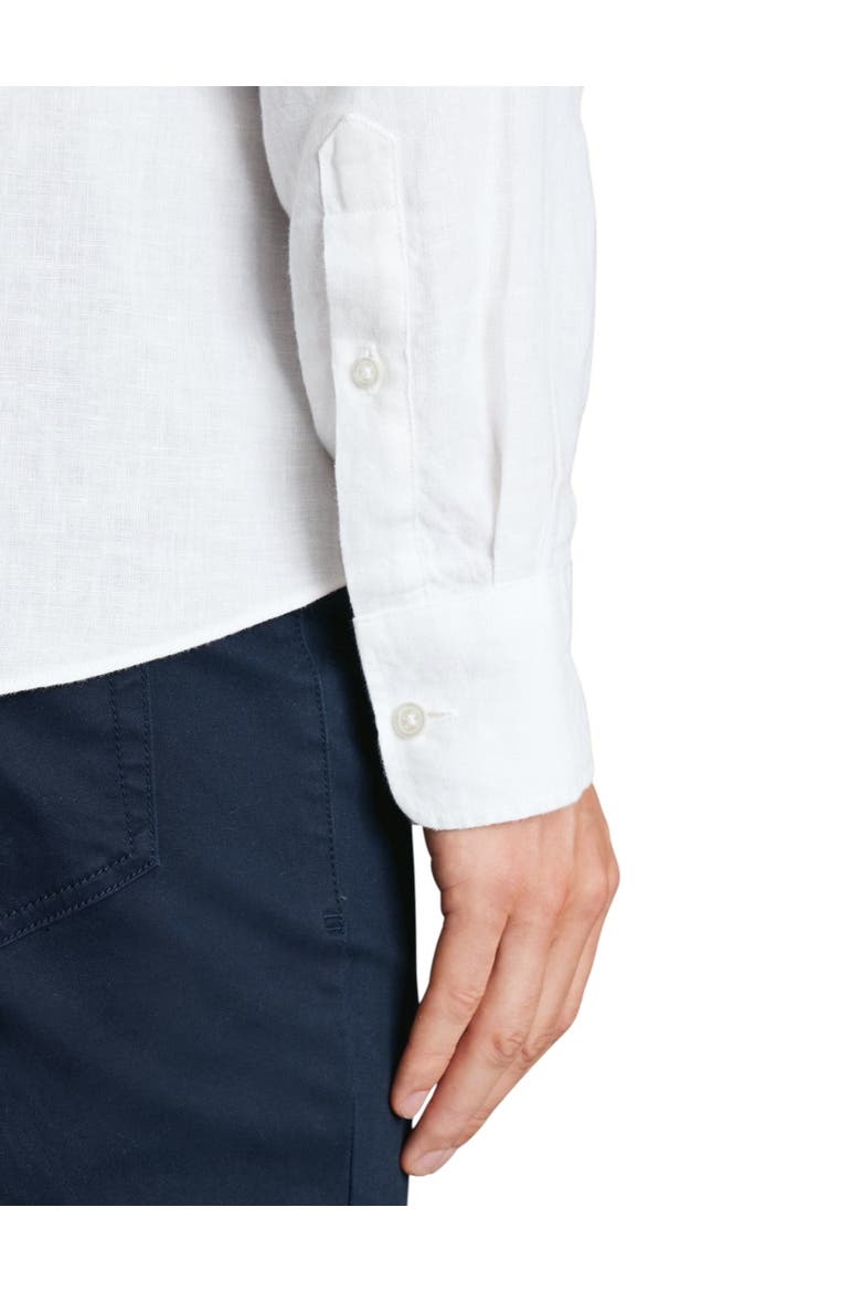 Plain Pure Linen Shirt, Alternate, color, White