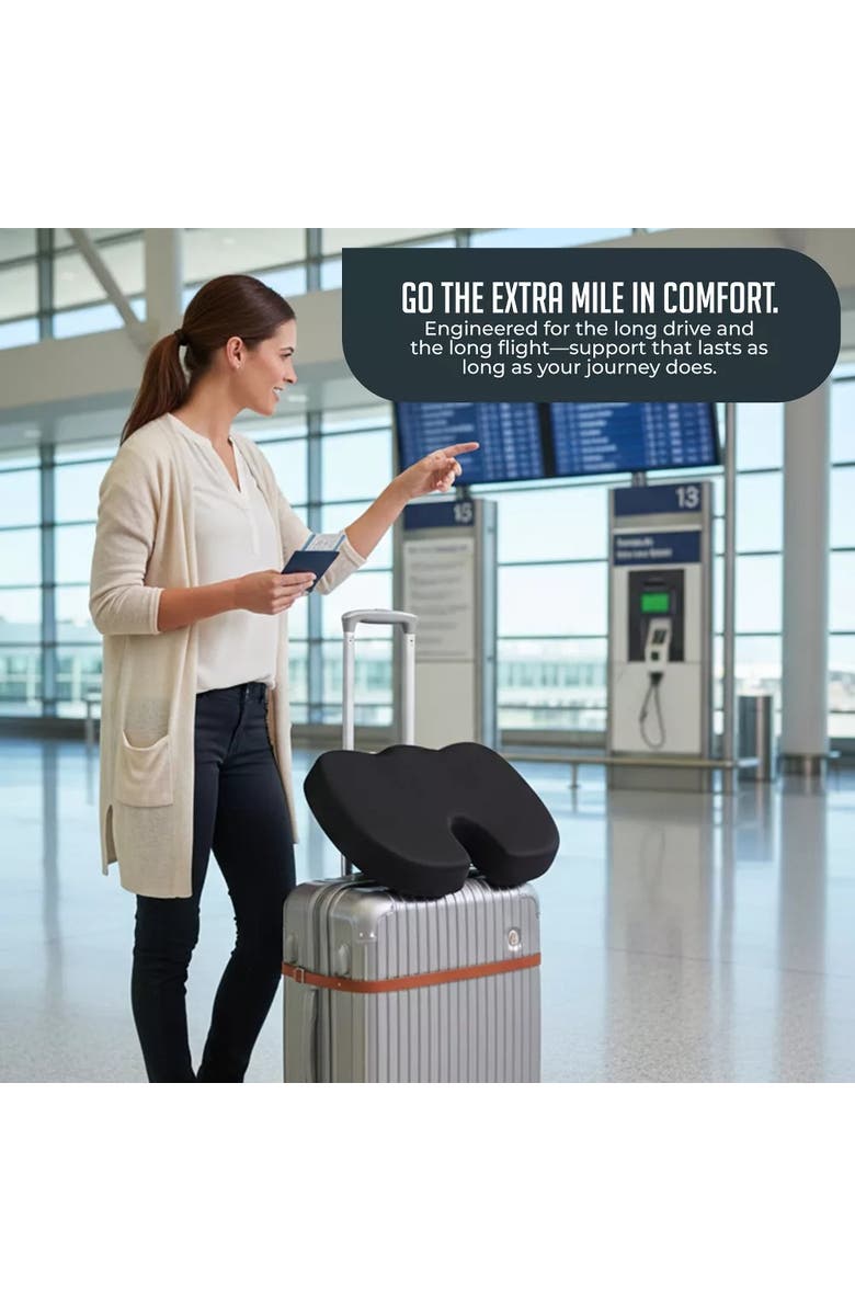 Luminuxe Gel Memory Foam Seat Cushion Cooling Comfort Tailbone Support, Alternate, color,