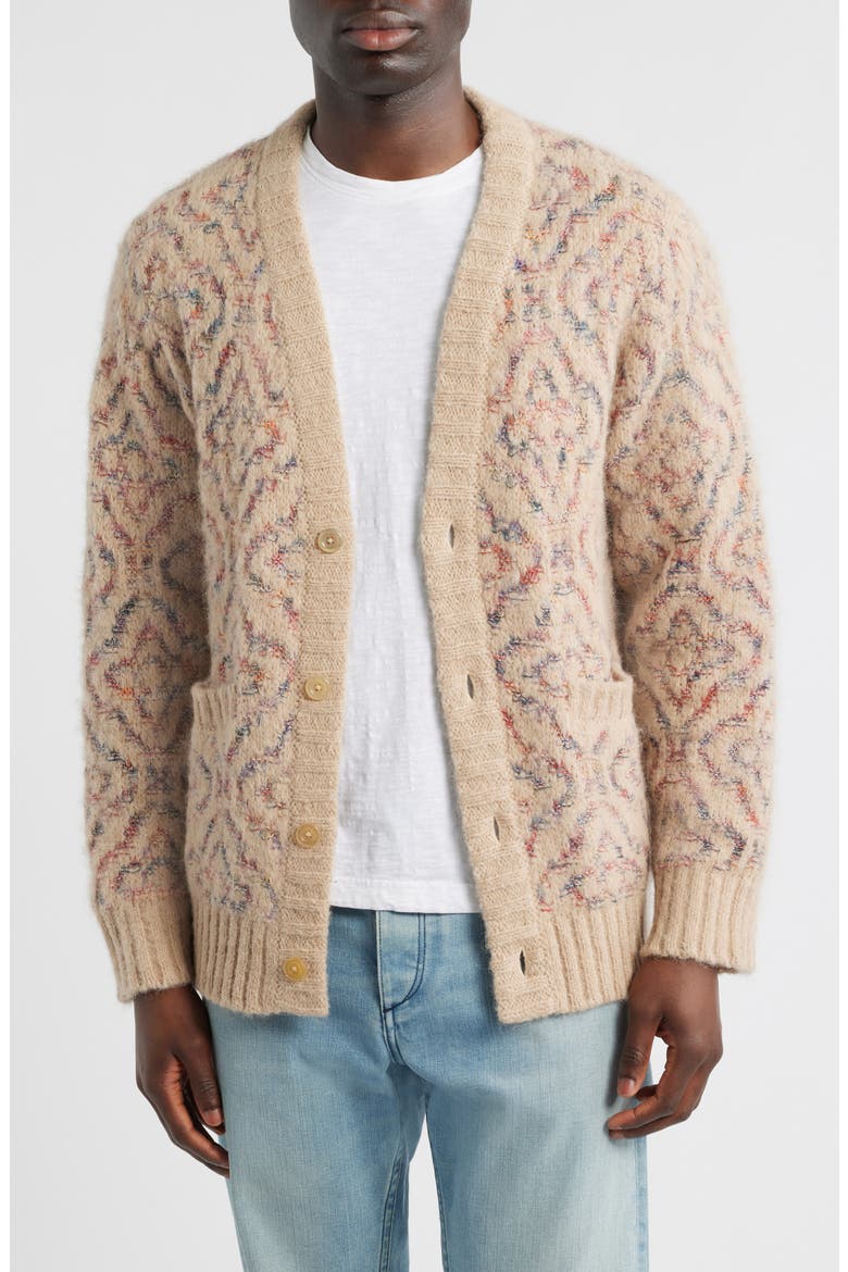 Somatic Alpaca & Cotton Blend Cardigan, Main, color, NATURAL