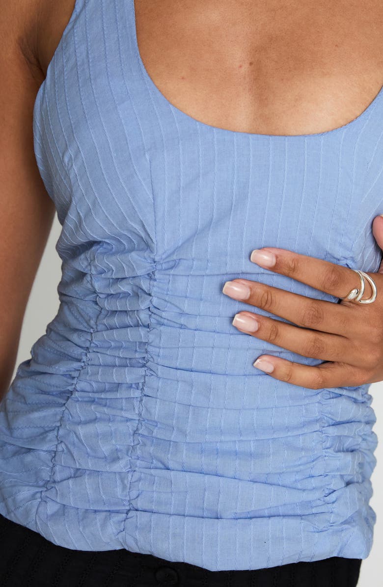 Princess Polly Nataliya Ruched Recycled Cotton Halter Top, Alternate, color, 