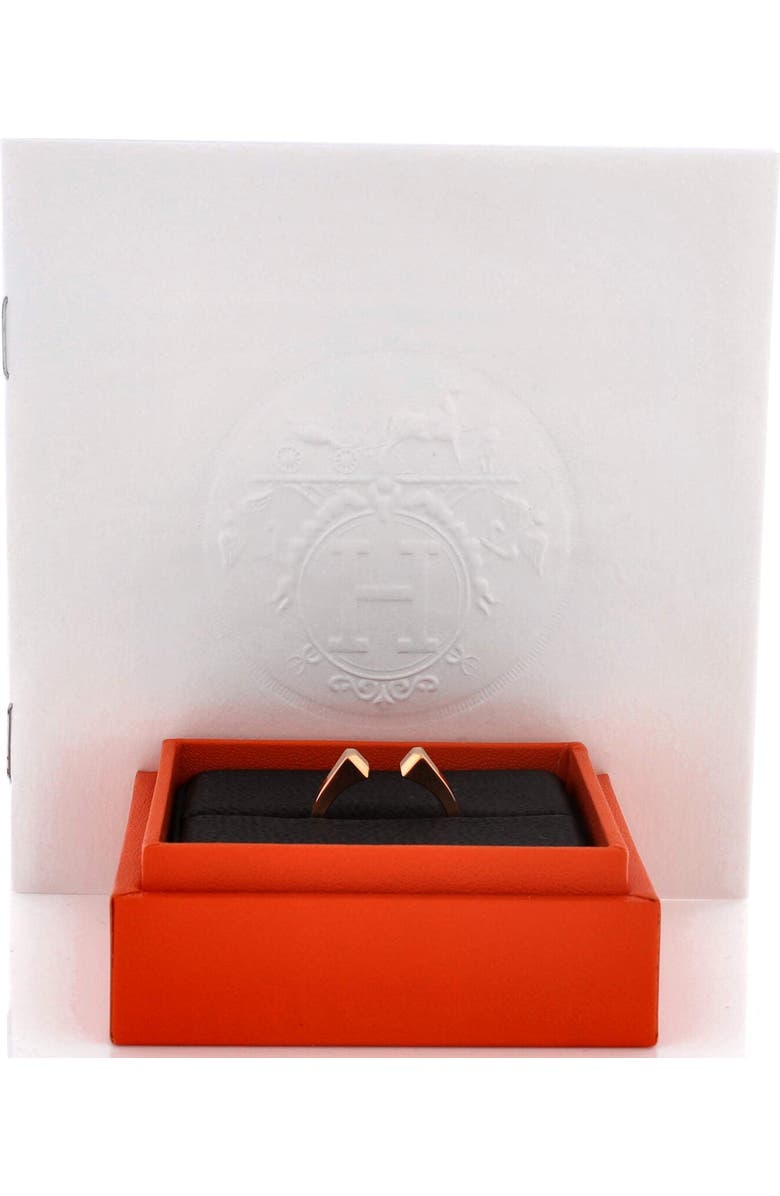 Pre-Owned Hermes Clou de Forge Ring 18K Rose Gold Small, Alternate, color, Rose Gold