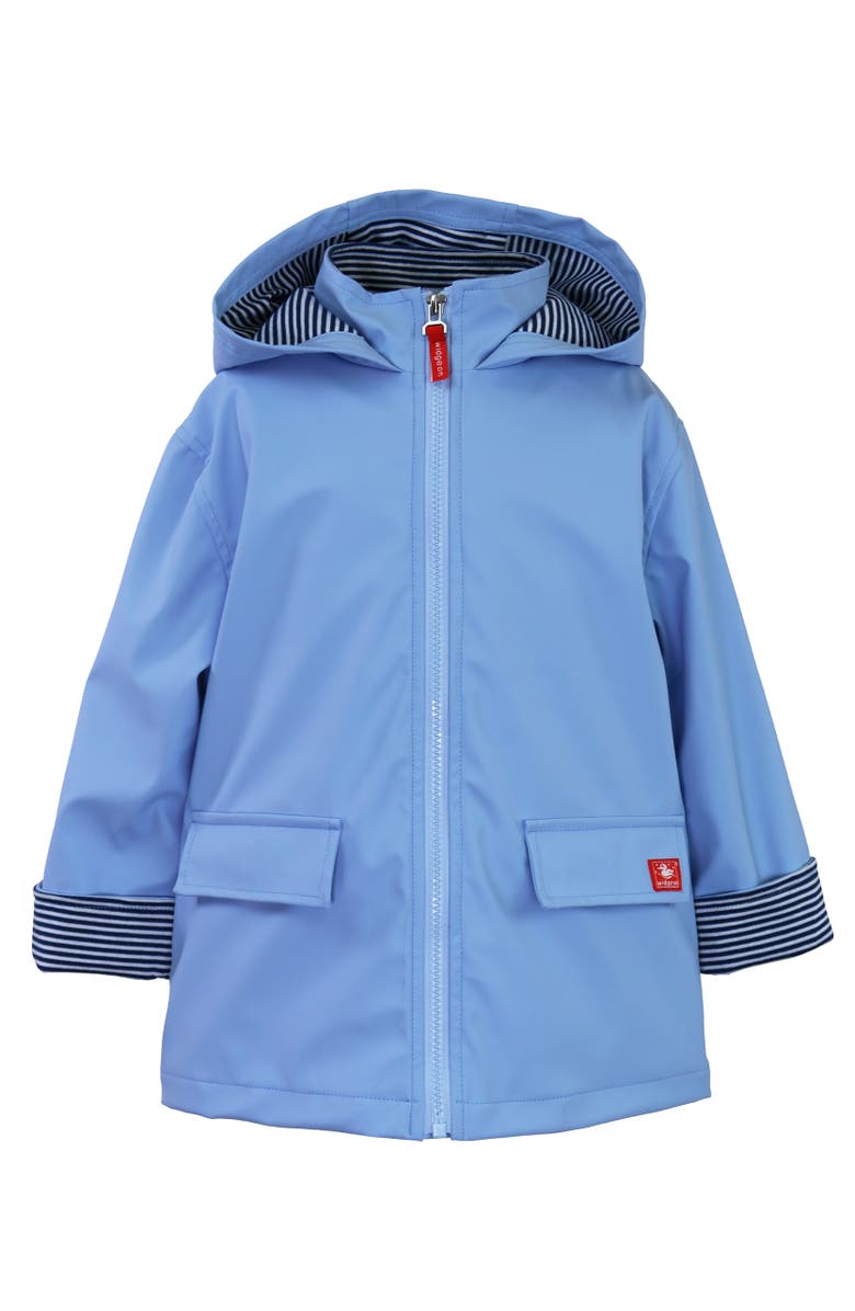 Widgeon Zip Front Hooded Raincoat, Main, color, Angel Blue