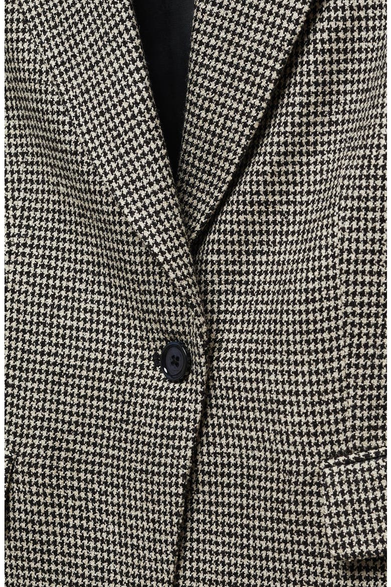 Houndstooth Check Blazer, Alternate, color, BLACK
